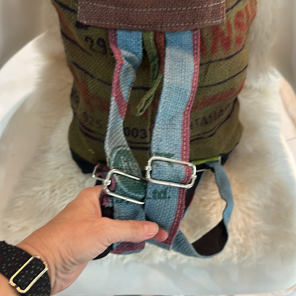 Dydaktik Recycled Jute Patchwork Backpack - image 4